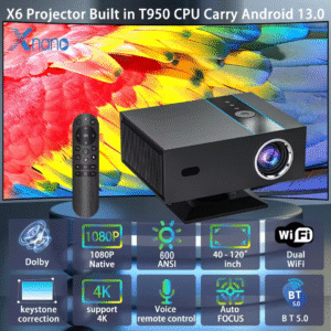 XNANO X6 Full HD 1080P Smart Projector – 600ANSI, Android 13, 5G WiFi, BT 5.2 | Home Theater LED Projector | COD Available in Pakistan